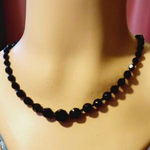 French style vintage glass bead necklace